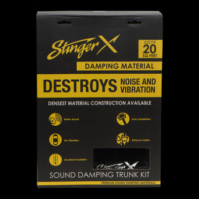 stinger x universal sound damping kit x2dtr 20 square feet