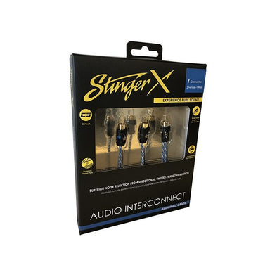 stinger x y-connector 2 female- 1 male audiophile grade audio interconnect x1 series