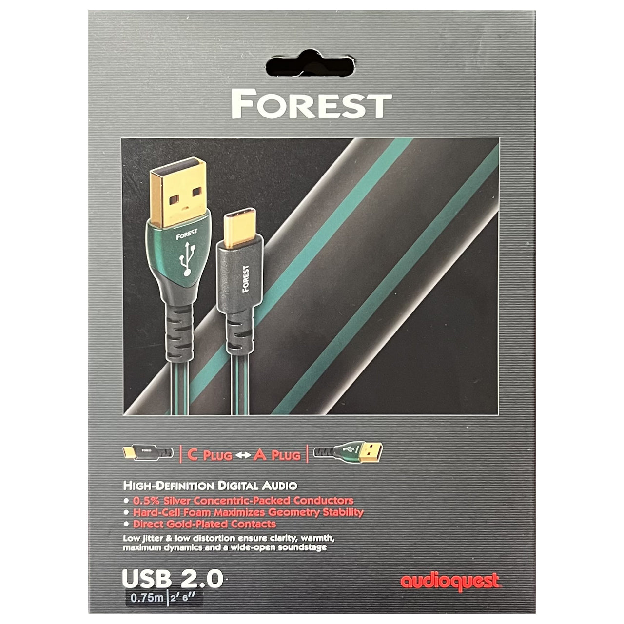 AudioQuest Forest USB-A to USB-C Cable – Custom Audio Shop
