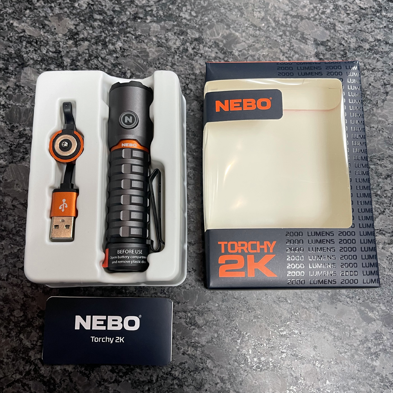 nebo cryket flashlight 2 pack Nebo Torchy 2K Rechargeable 2,000 Lumen EDC Pocket Light – Custom Audio Shop