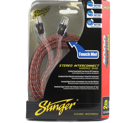 stinger 4000 series 2 channel stereo rca interconnect